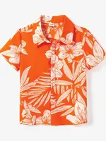 Pit Pat Orange Hawaii Family Matching: Boy Shirt (S'24)