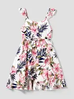 Pit Pat Pink Hibiscus Family Matching:Girl Dress (S'24)