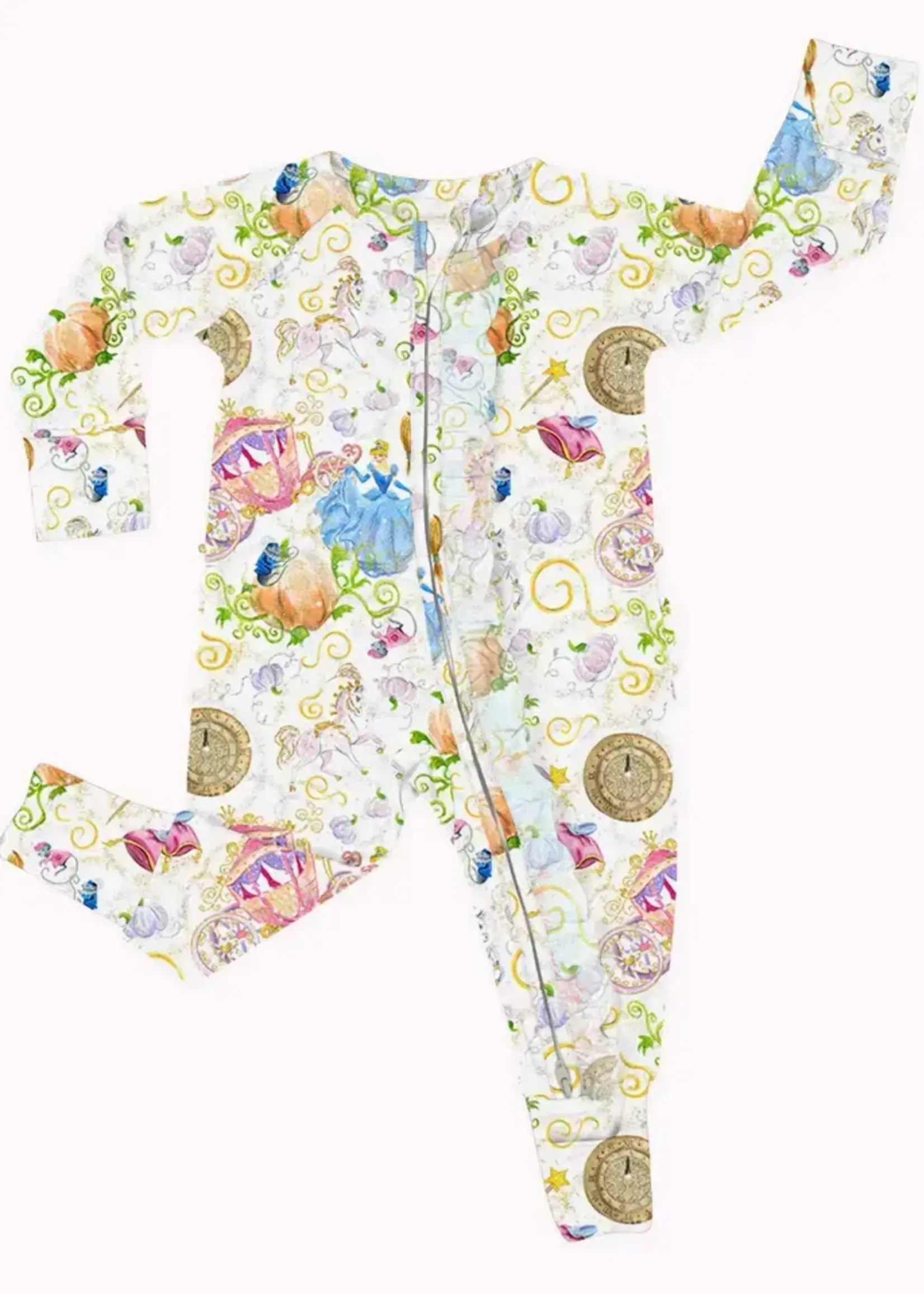 Little Snuggles Dreams Come True Bamboo Ruffled Zippy PJ