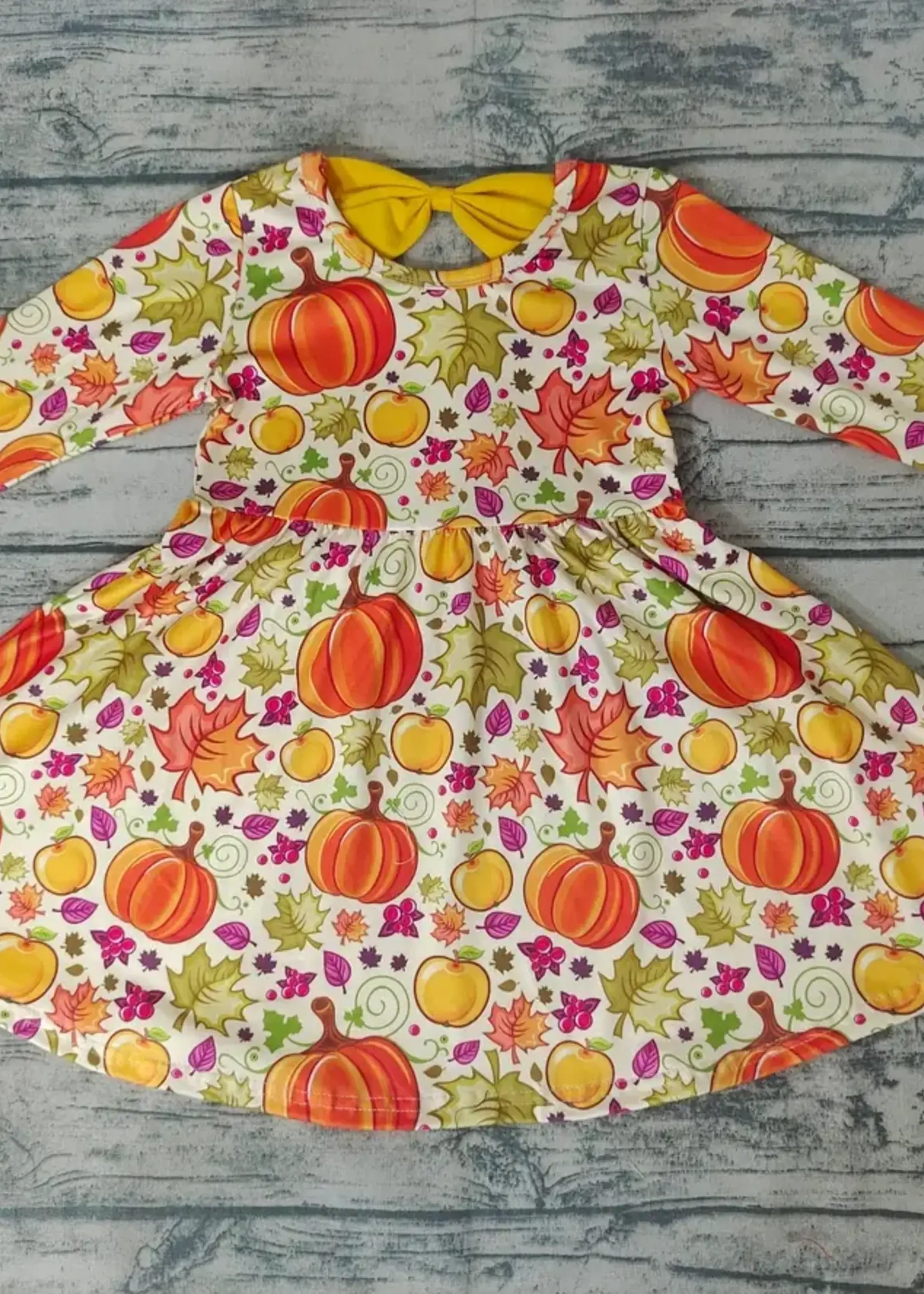 Aier Wholesale Golden Pumpkin Fall Twirl Dress (F'24)