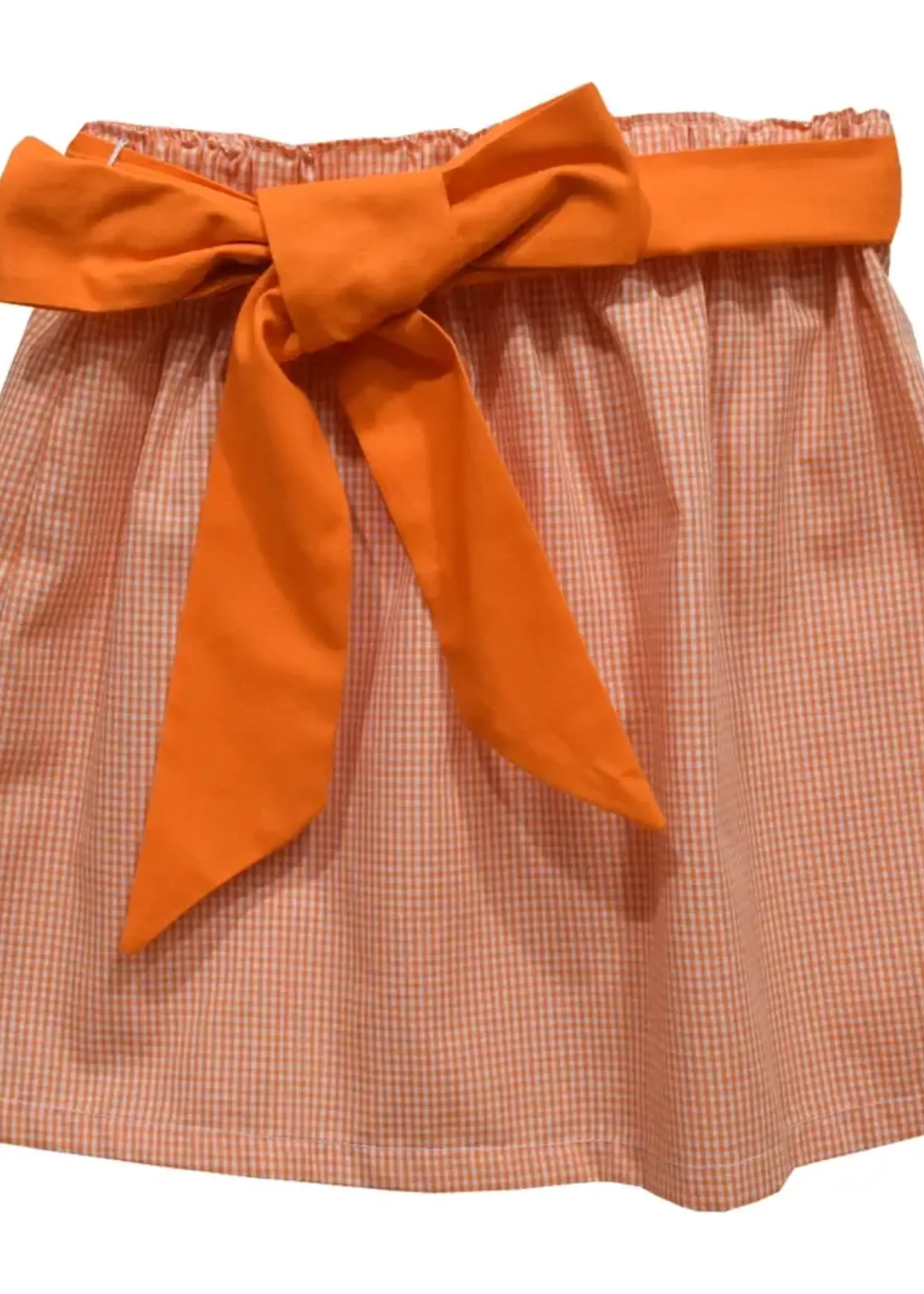 Vive La Fete Orange/White Gingham Skirt w/Sash (F'24)