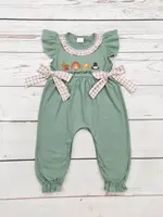 Sassy Kids Palace Turkey Printed Thanksgiving Romper (F'24)