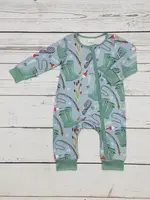 Sassy Kids Palace Fish Print Zip Romper (F'24)
