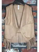 M.L. Kids FV0038-Camel Fringe Vest-Tween(F'24)