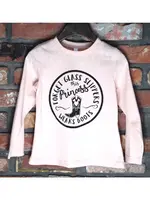 M.L. Kids FT0163-Pink Forget Glass Slippers L/S Tee-Tween