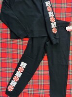 Paper Flower 'HO HO HO' Sequin Jogger-Tween(C'24)