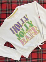 Paper Flower 'Holly Jolly Babe' Emb. Applique Pullover-Tween(C'24)