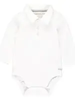 Rugged Butts Boys White Knit Polo Bodysuit