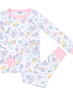 Magnolia Baby White LS 2Pc. B-day Bash in Pink Pajama