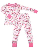 Magnolia Baby XOXO Sweets Pink Girls L/S PJ (W'25)