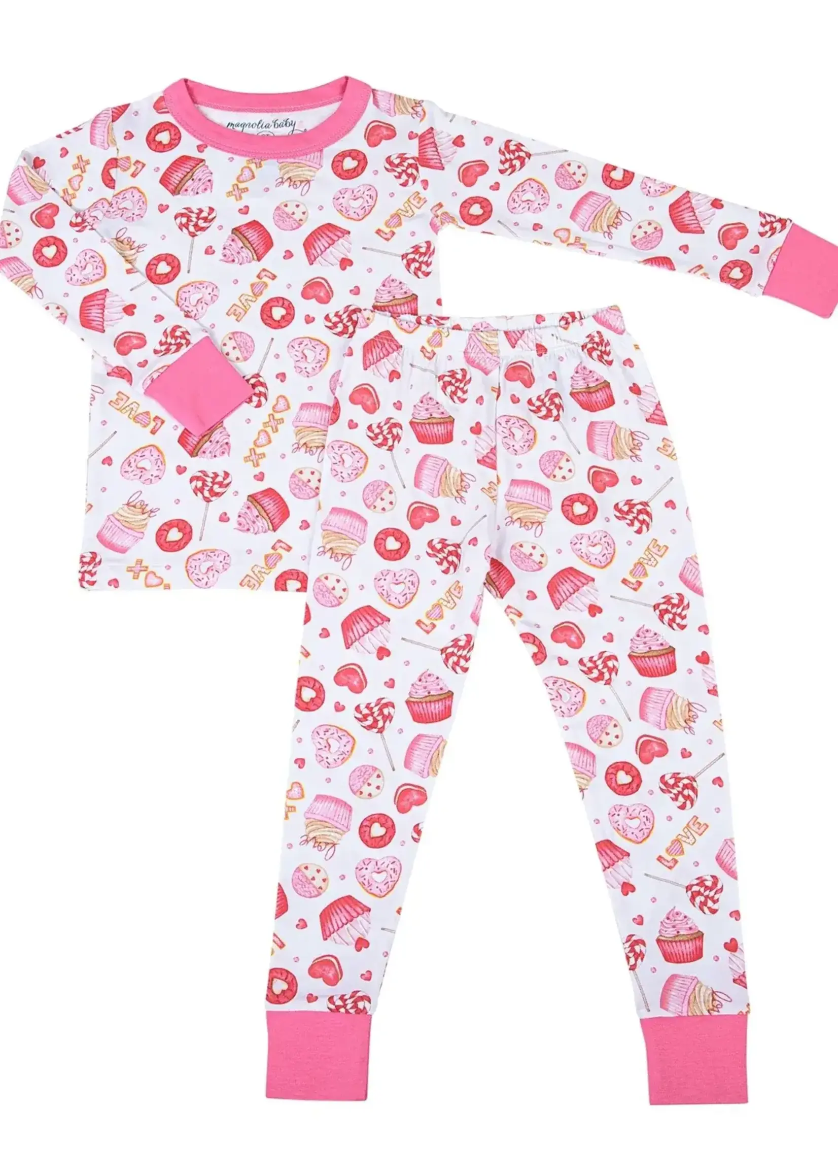 Magnolia Baby XOXO Sweets Pink Girls L/S PJ (W'25)