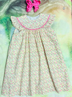 Funtasia Too Yellow/Pink Floral Bishop Dress-73161 (S'25)