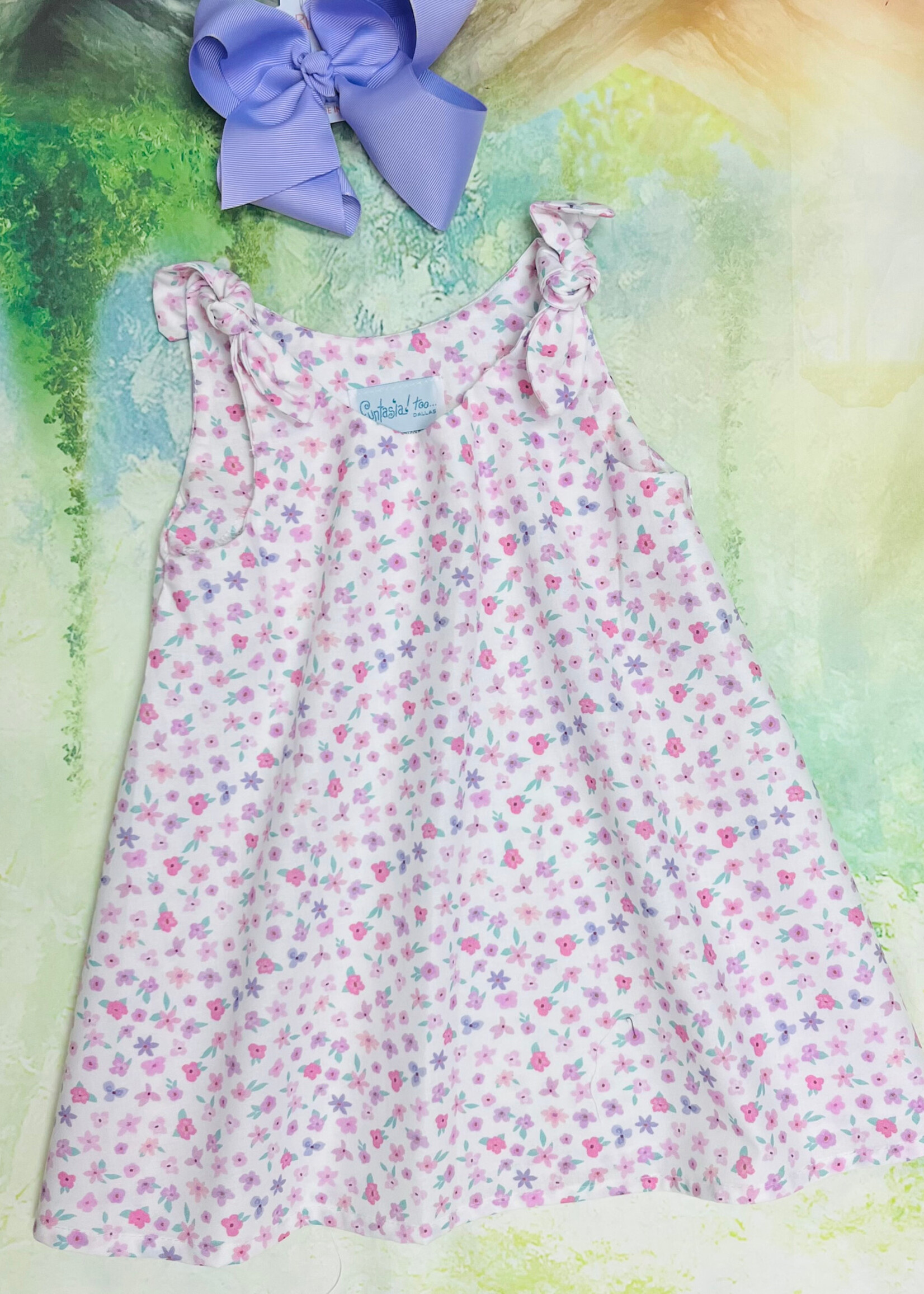 Funtasia Too Lavender Floral Tie Dress-73861 (S'25)