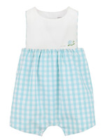 Sophie & Lucas Azure Aqua Check Boy Bubble-SL3802 (S'25)