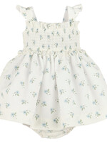Sophie & Lucas Watercolor Flora Blue Smk Sundress-3826 (S'25)