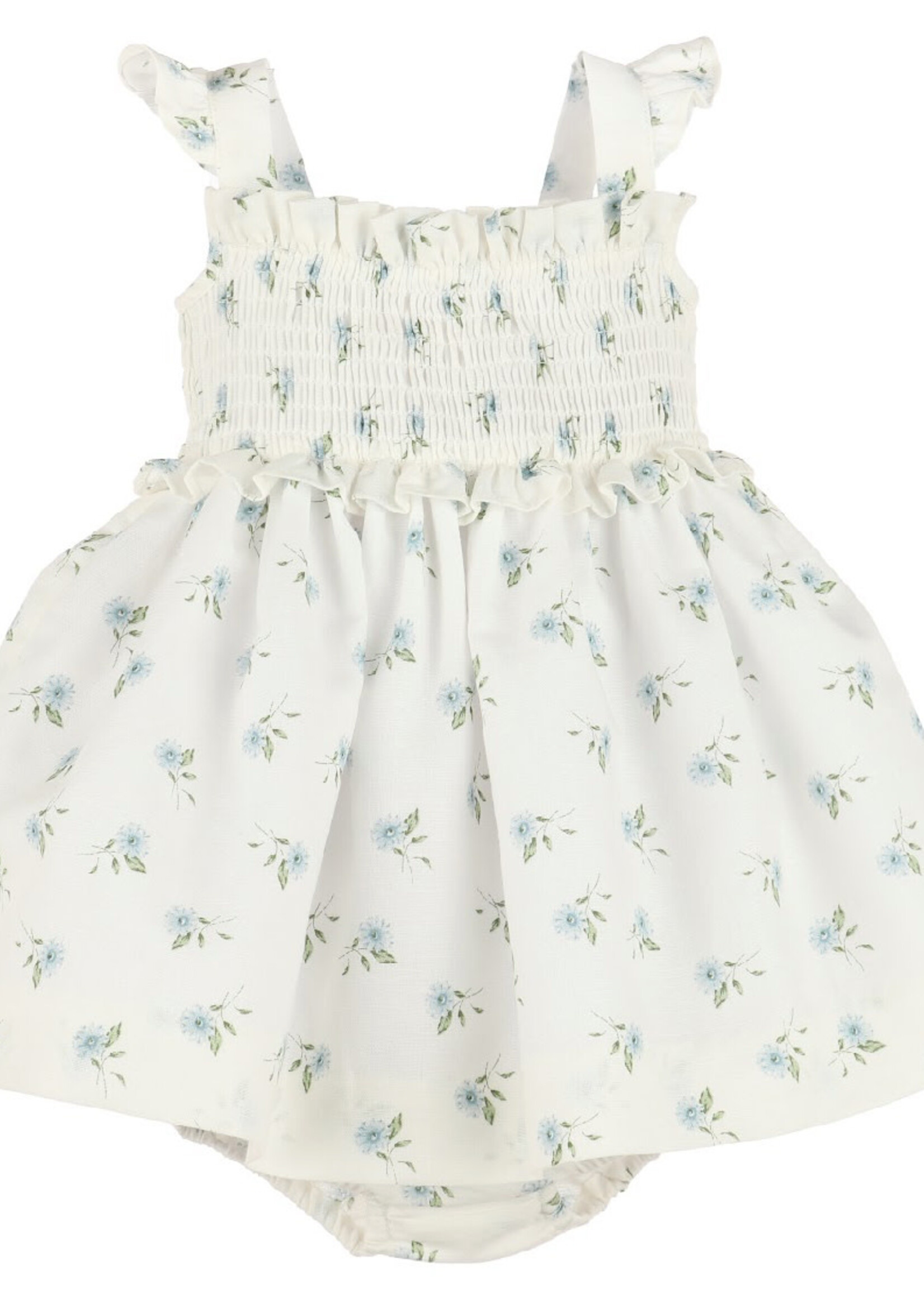 Sophie & Lucas Watercolor Flora Blue Smk Sundress-3826 (S'25)