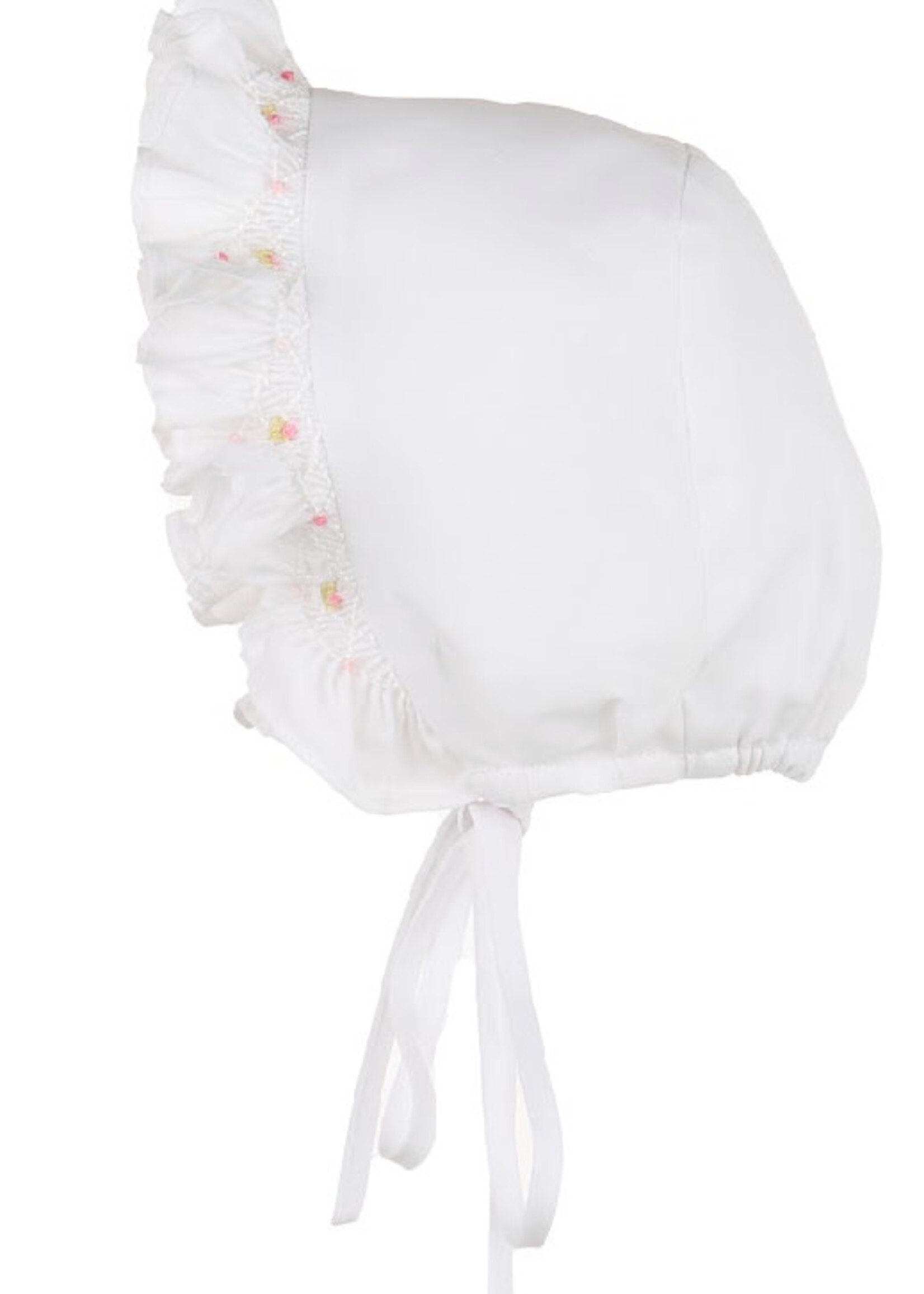 White Floral Smock Bishop Dress- 8756 (S’25)