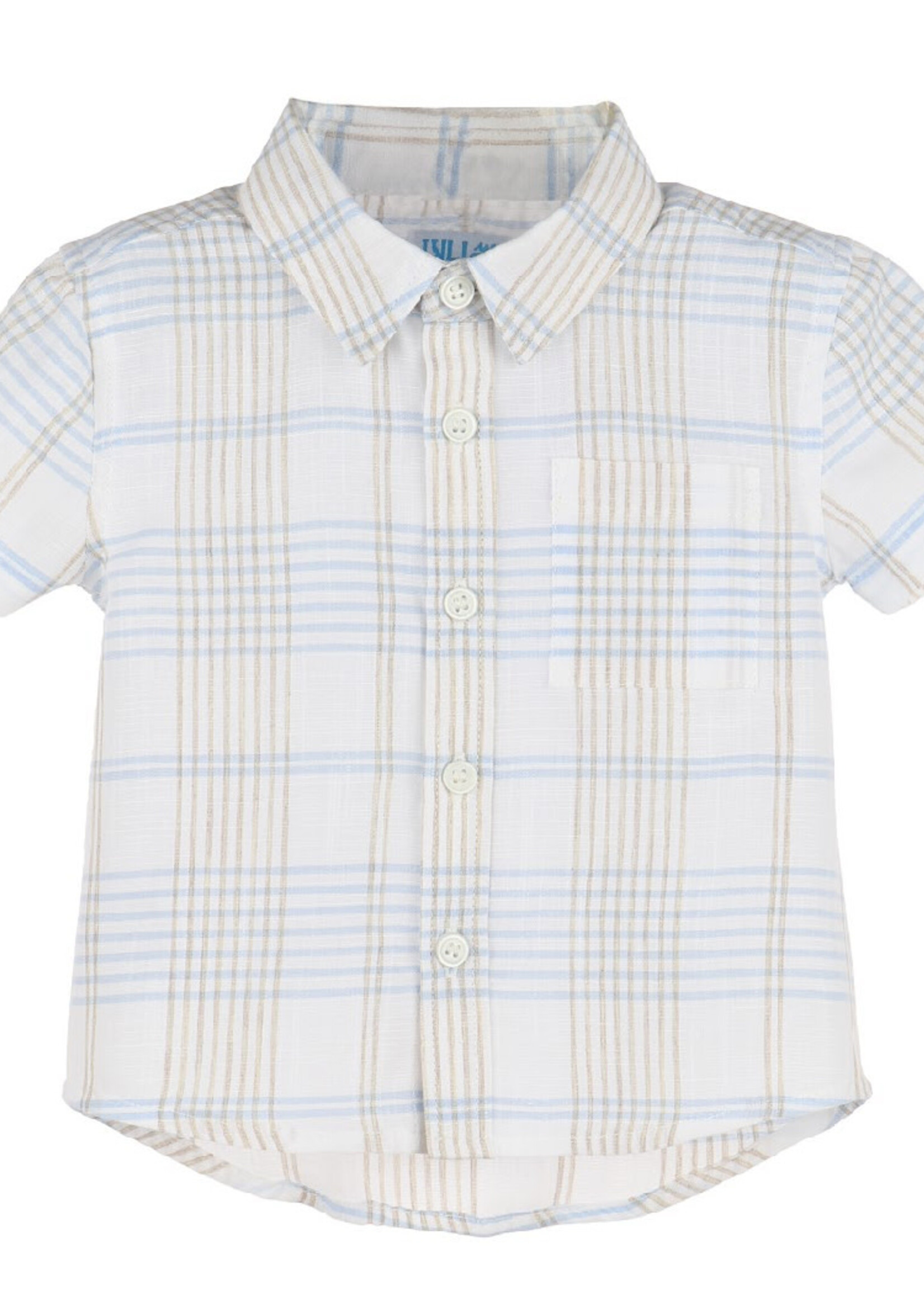 Boys Blue Plaid Shirt-8789 (S'25)