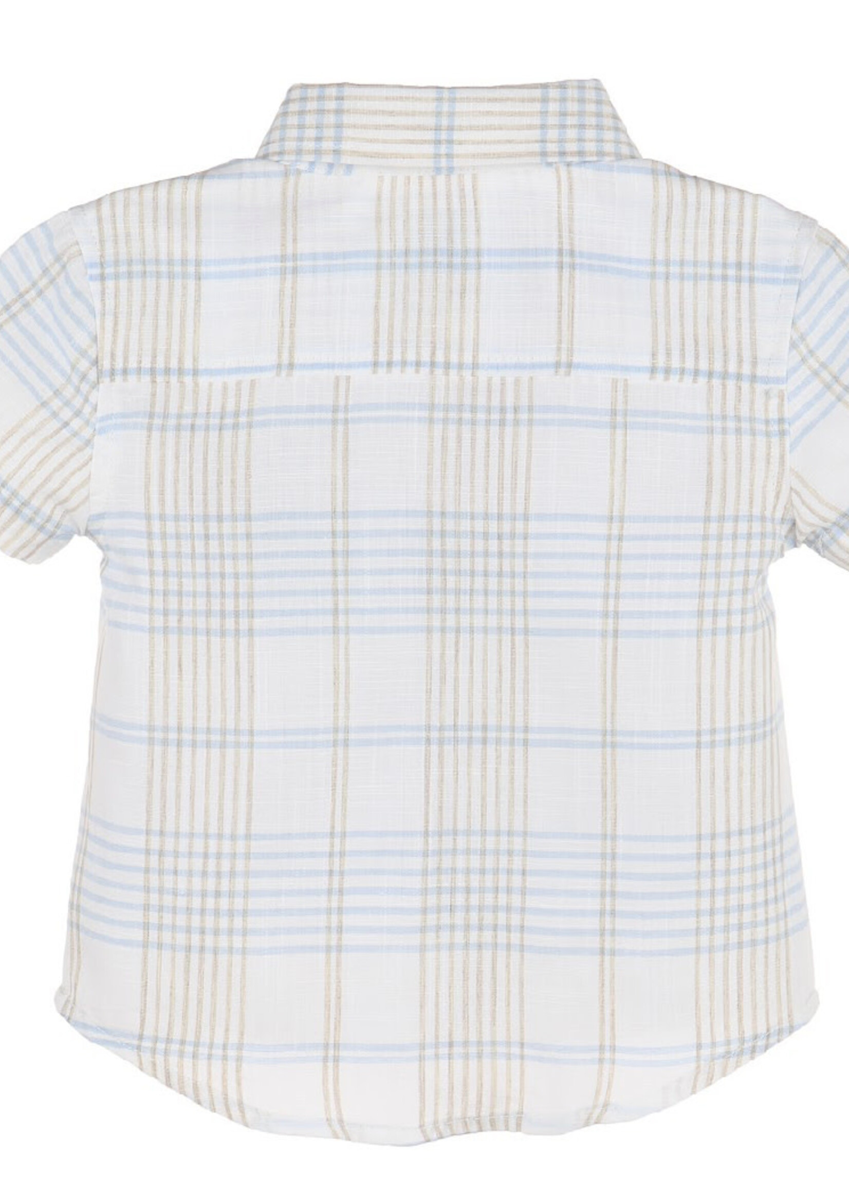 Boys Blue Plaid Shirt-8789 (S'25)