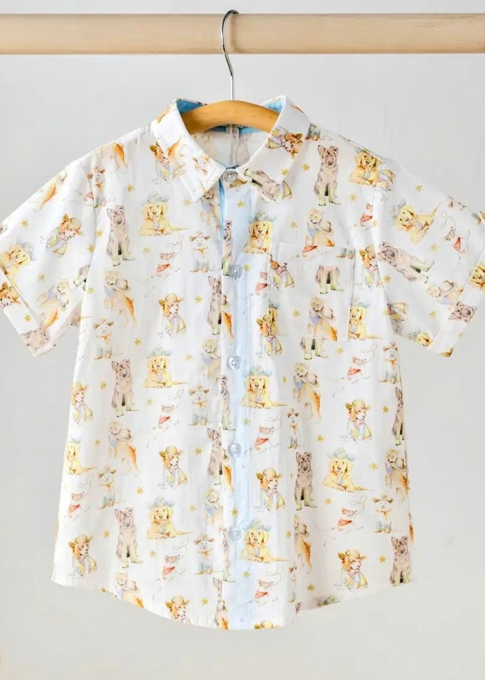Nola Tawk Cowboy Pups S/S Collared Shirt