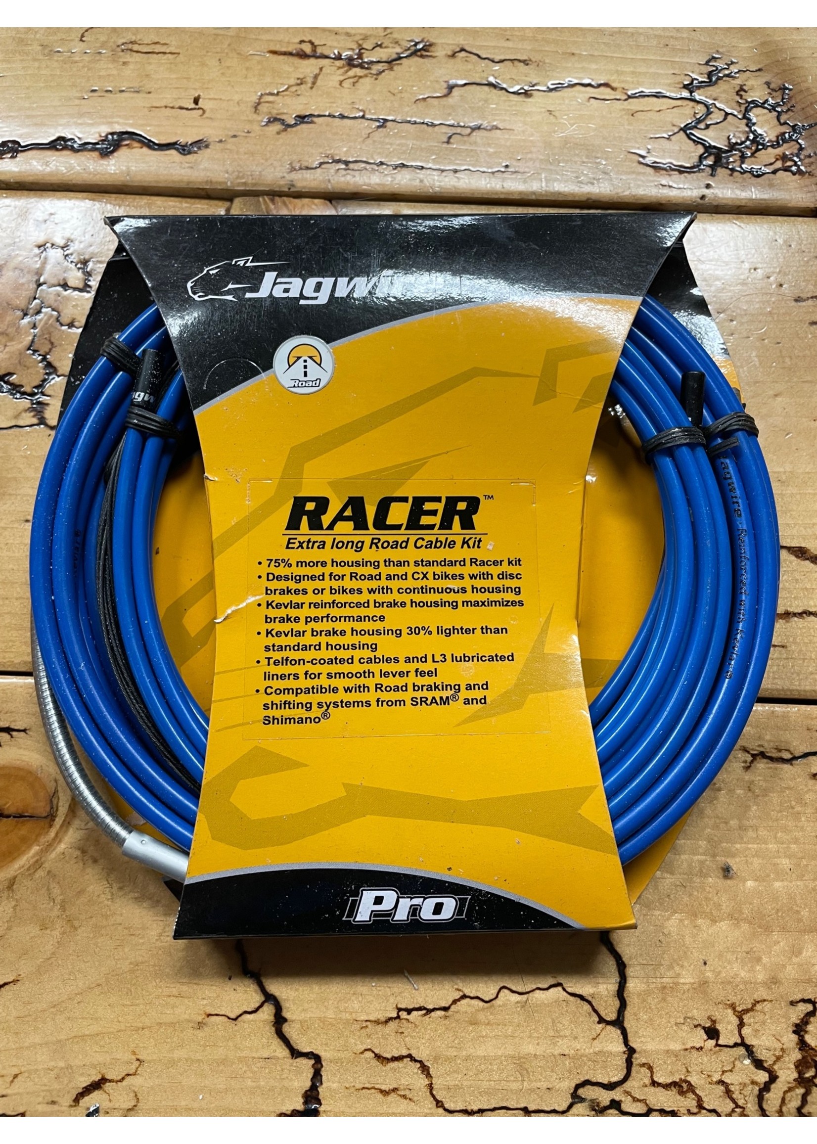 Jagwire Racer Extra Long Road Cable Kit SID Blue