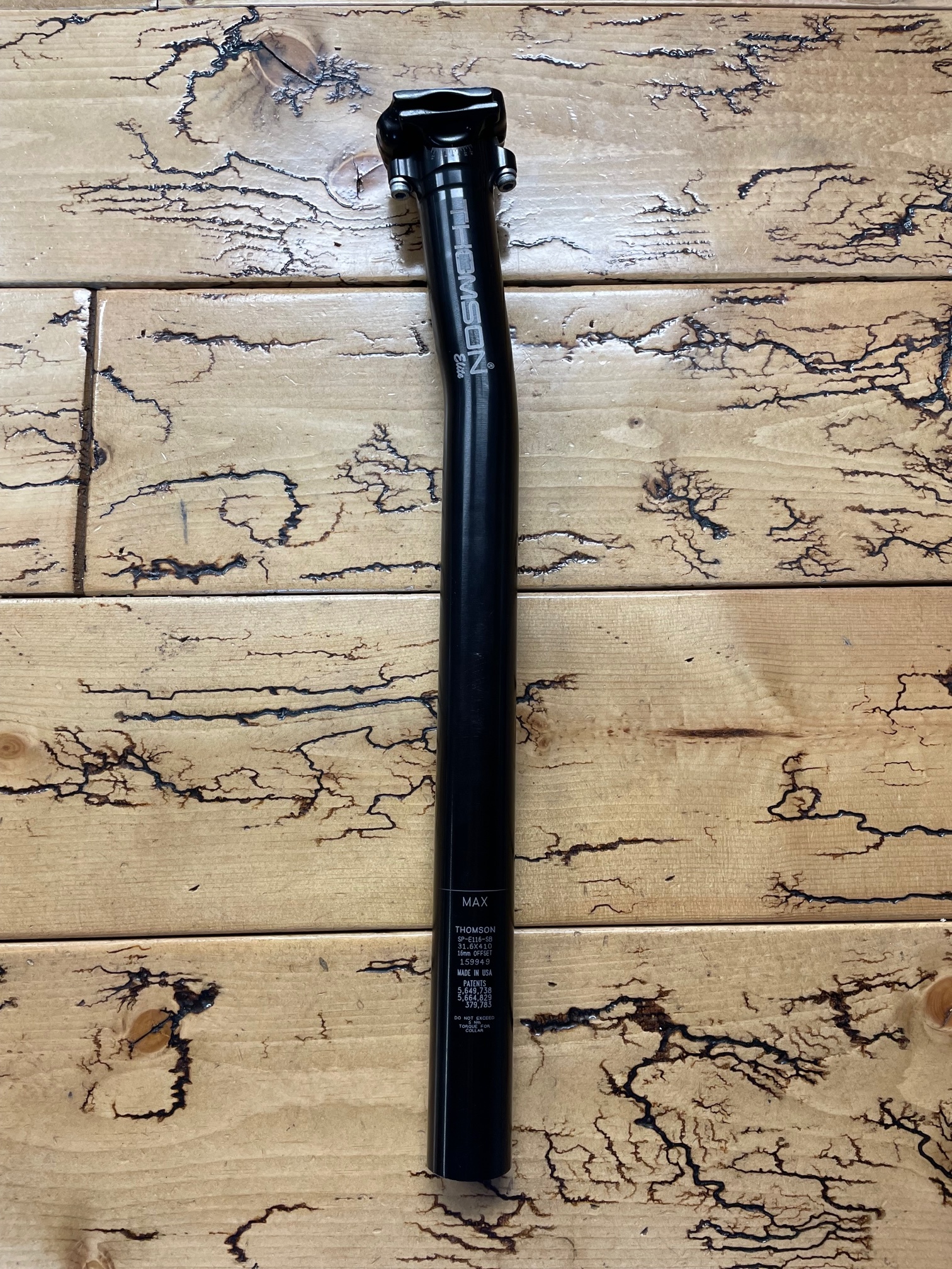 thomson seatpost 31.6 美品 Thomson Elite Seatpost (Black) (31.6mm) (410mm) (0mm Offset