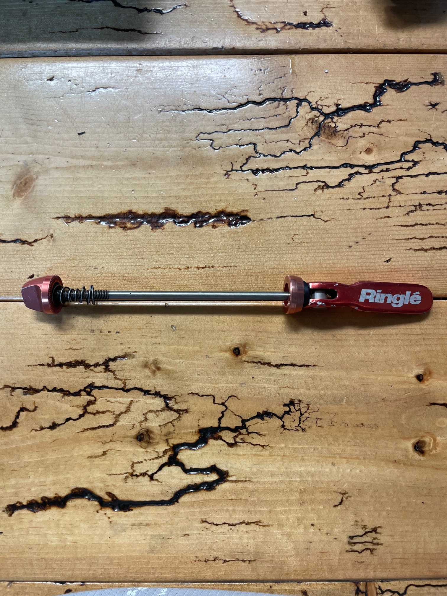 Ringle Red / Orange Front Quick Release Skewer - Gringineer Ringle Red / Orange Front Quick Release Skewer - Gringineer