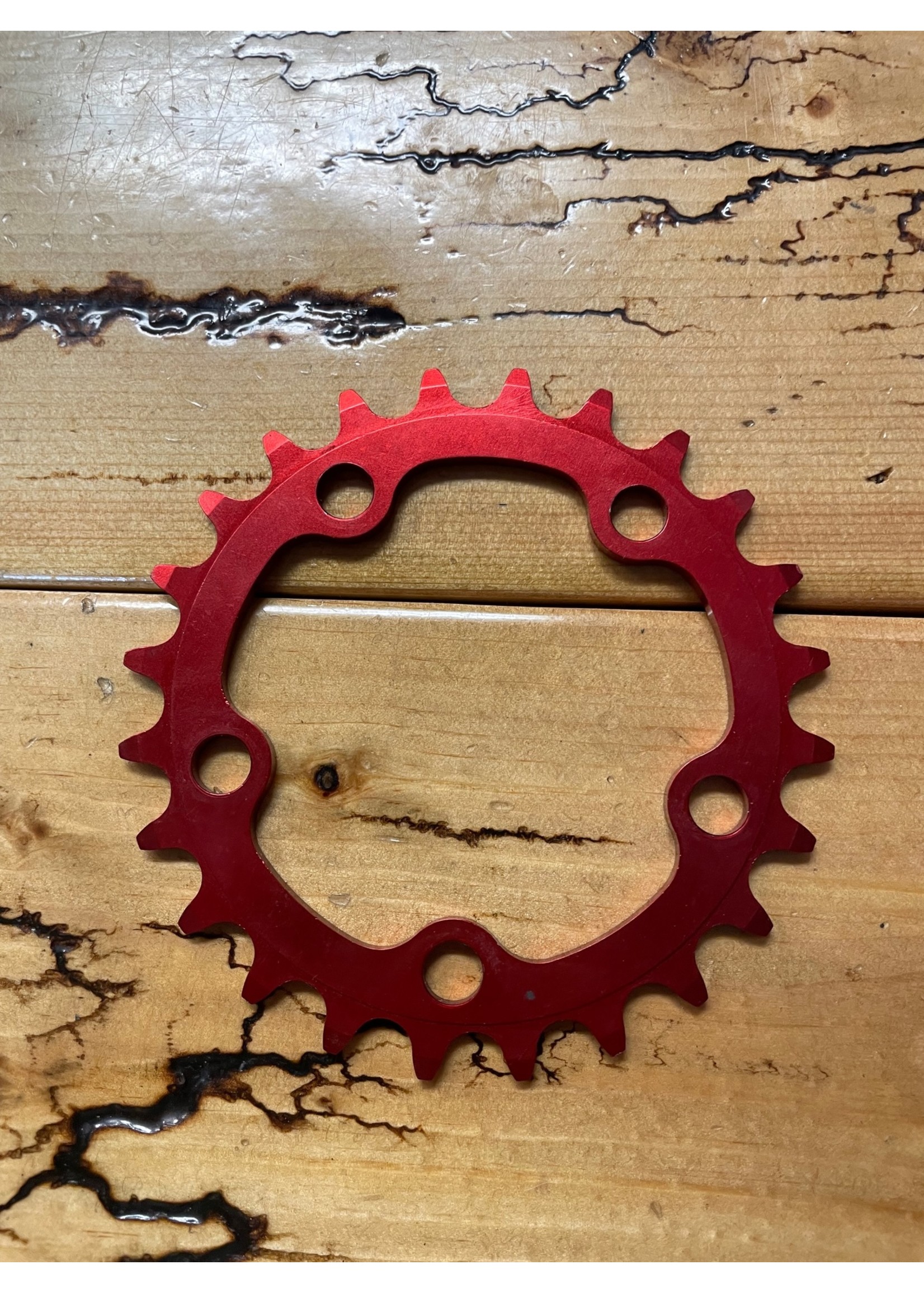 Vuelta Vuelta Red Anodized 24 Tooth 5 Bolt 74 BCD Chainring