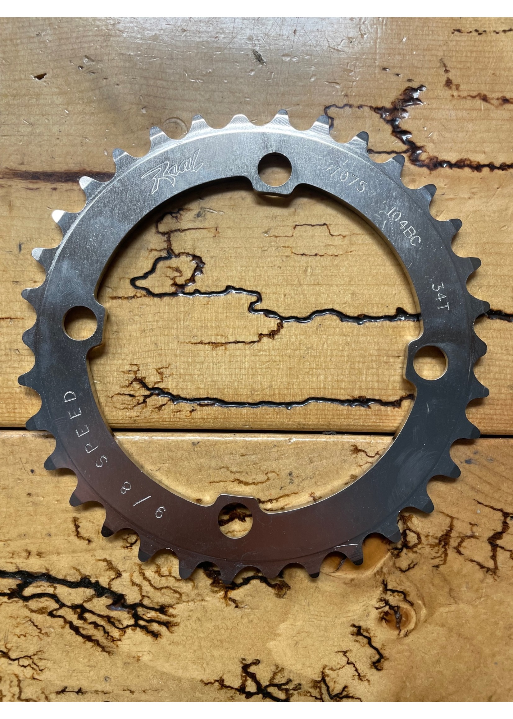 Real Real 7075 34 Tooth 4 Bolt 104 BCD 8/9 Speed Chainring