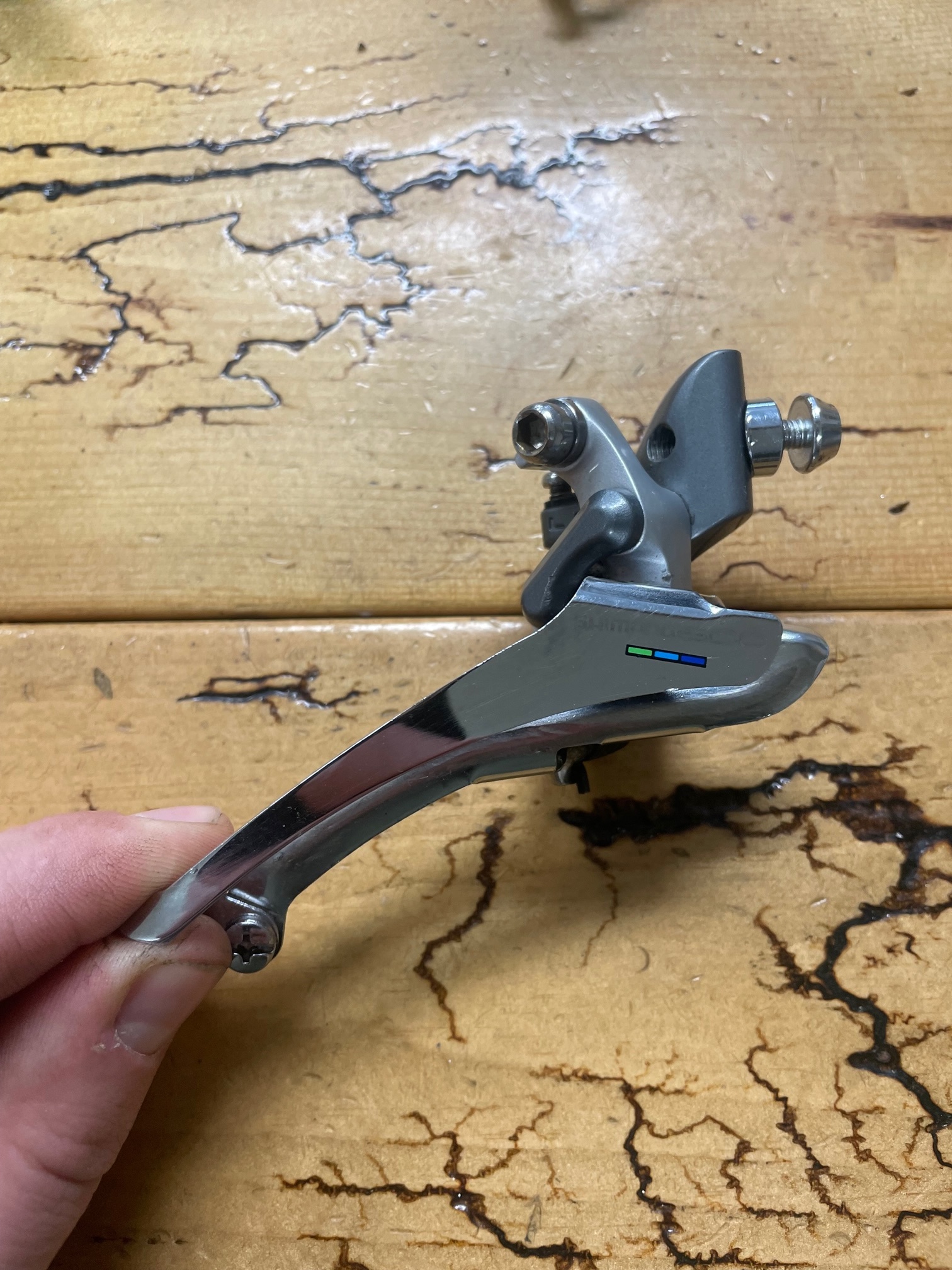 Shimano 600 Tri Color Fd-6400 Braze On Front Derailleur
