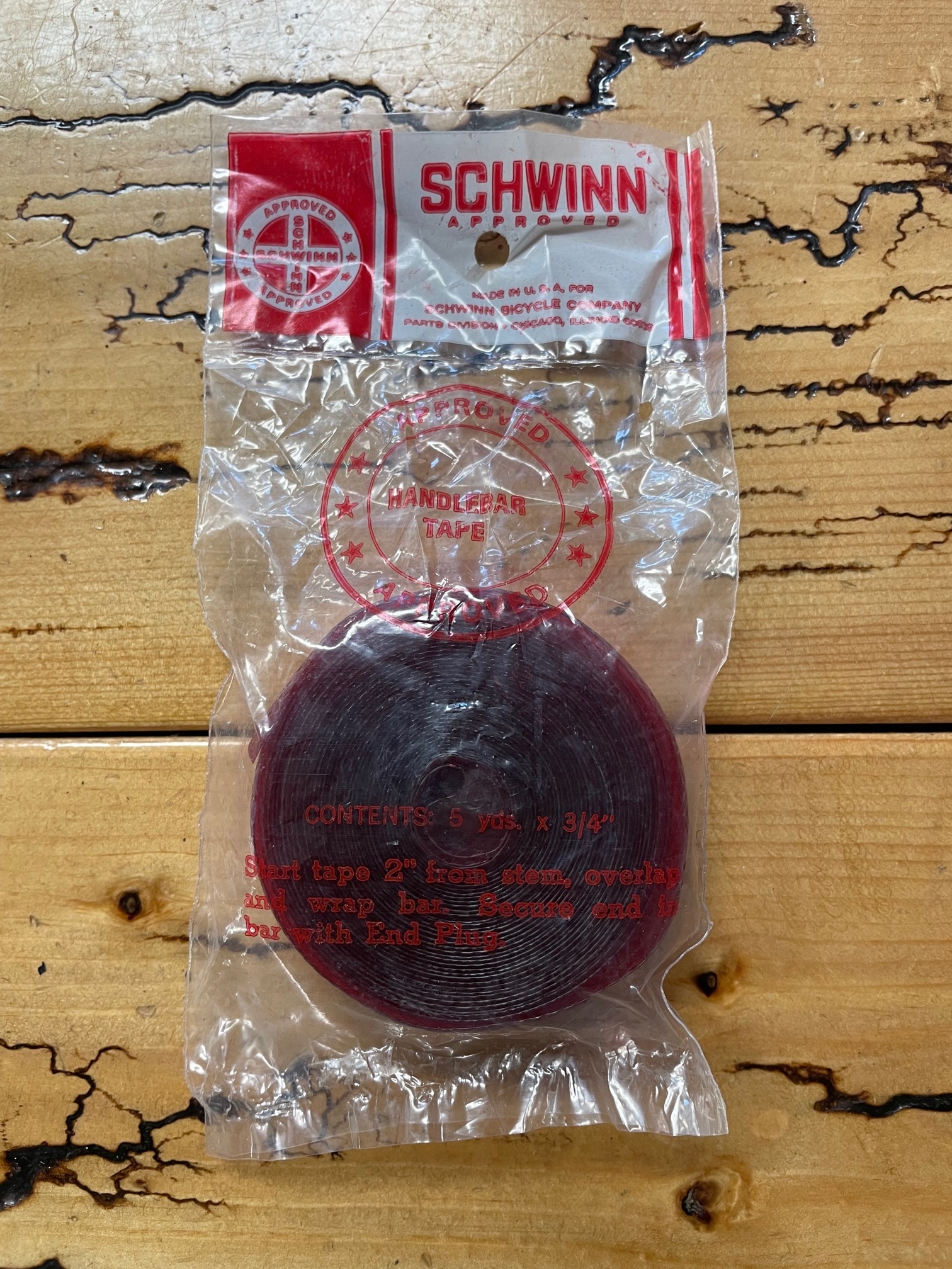 Schwinn Approved Red Handlebar Tape Gringineer Cycles