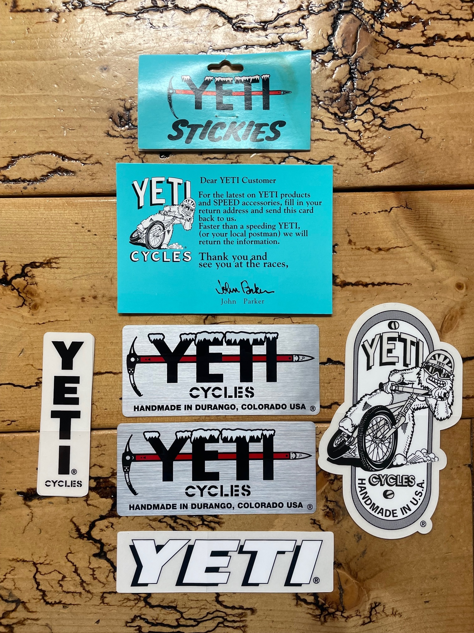 Vintage Yeti Sticker Pack Gringineer Cycles