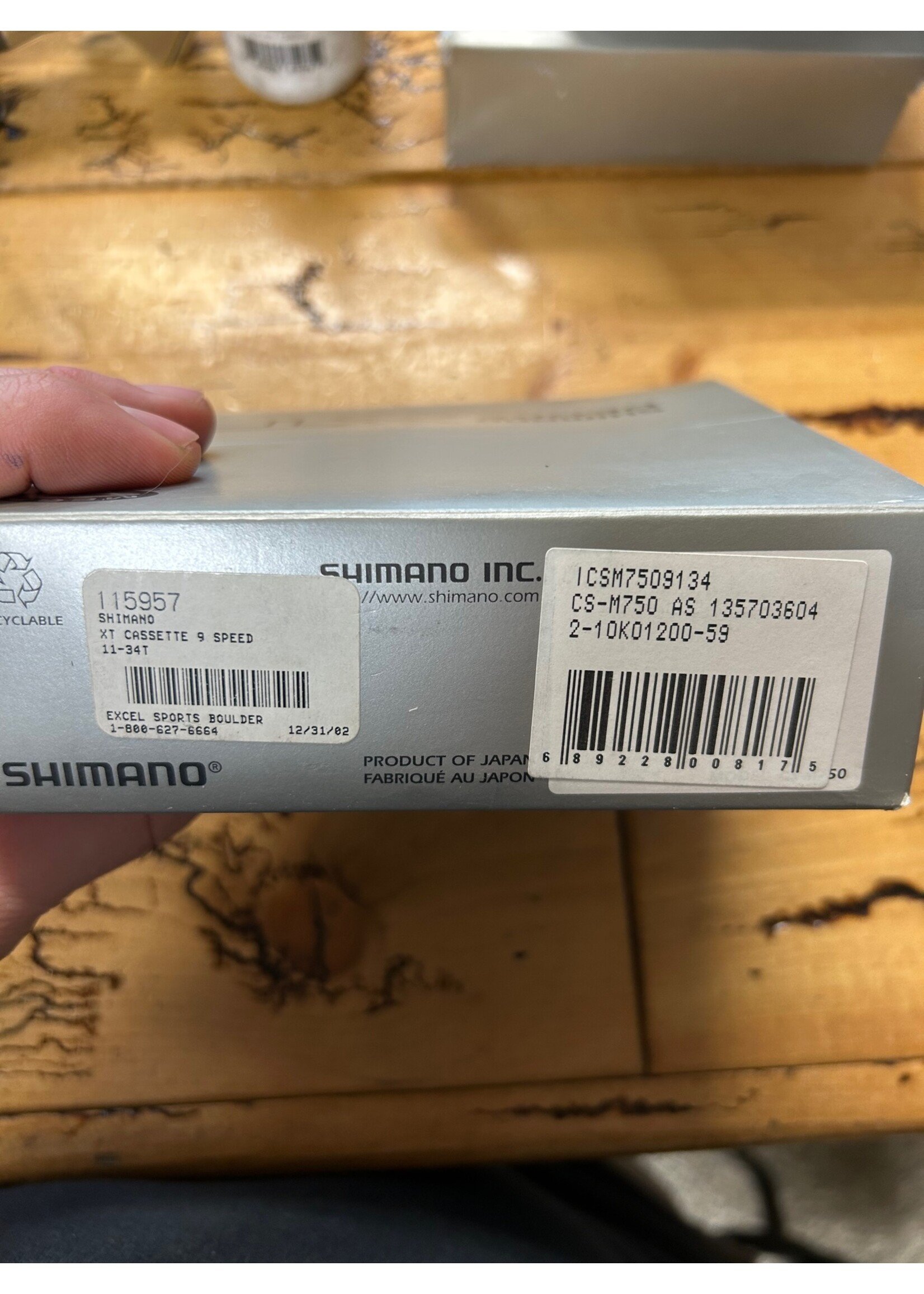 SHIMANO Shimano Deore XT CS-M750 11-34 9 Speed Cassette NOS