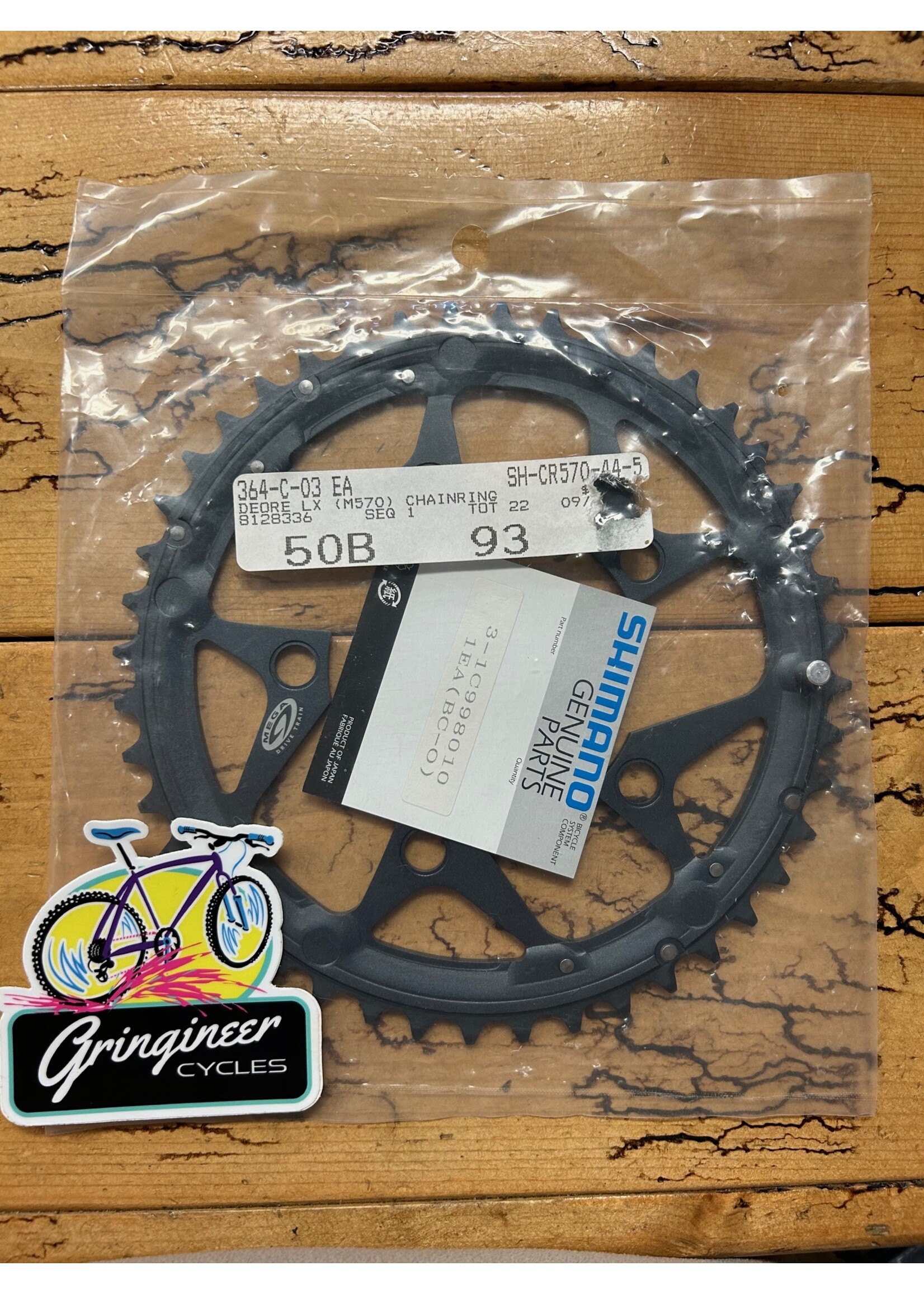 SHIMANO Shimano Deore LX M570 44 Tooth 94 BCD Chainring NOS