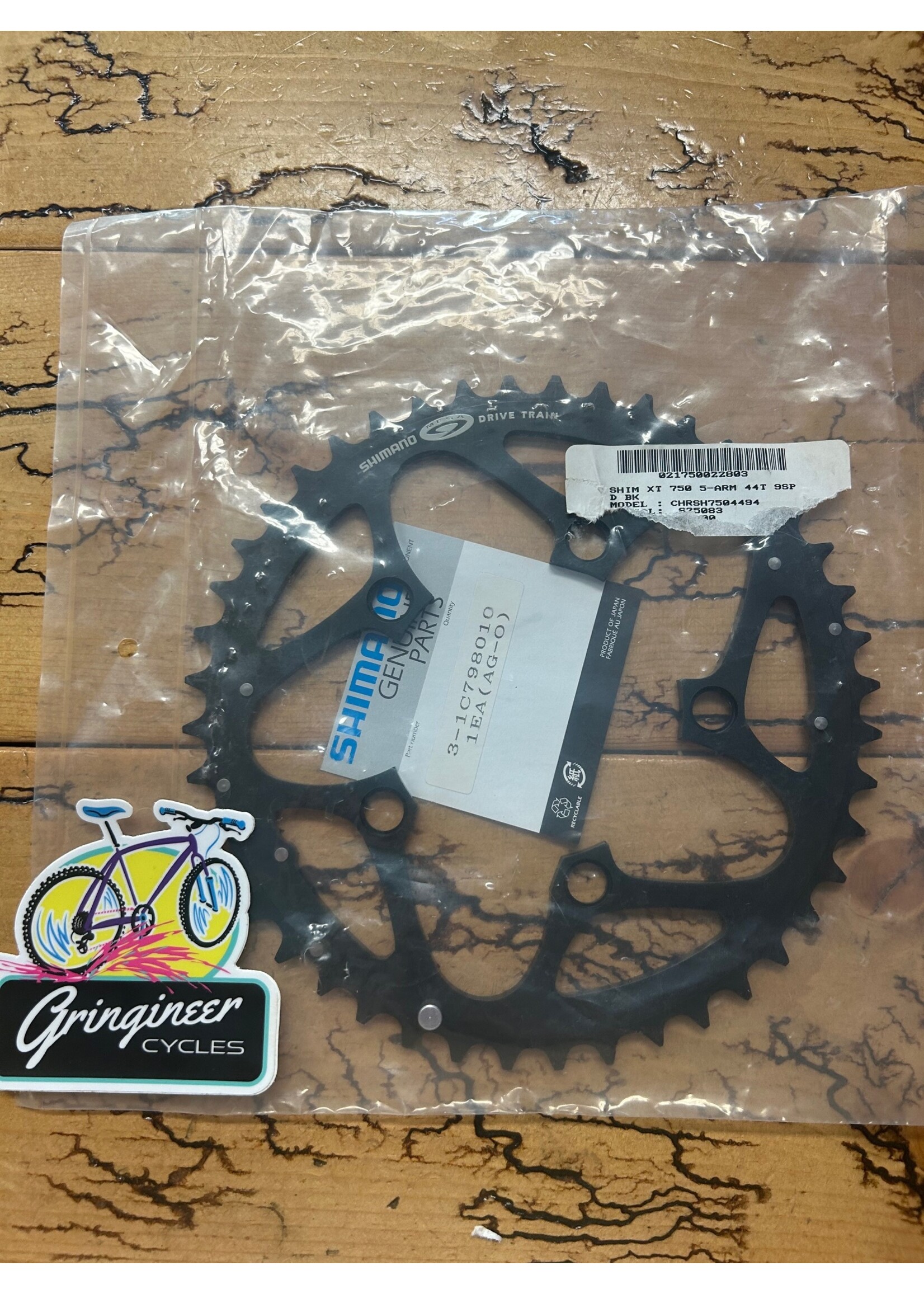 SHIMANO Shimano Deore XT M750 44 Tooth 9 Speed Chainring NOS