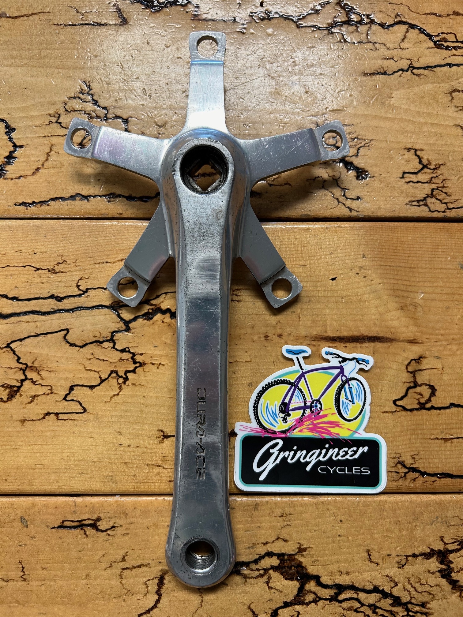 パーツ SHIMANO DURA-ACE FC-7402 170mm Vintage Shimano Dura Ace Crankset FC-7402 170 mm 130 BCD 53