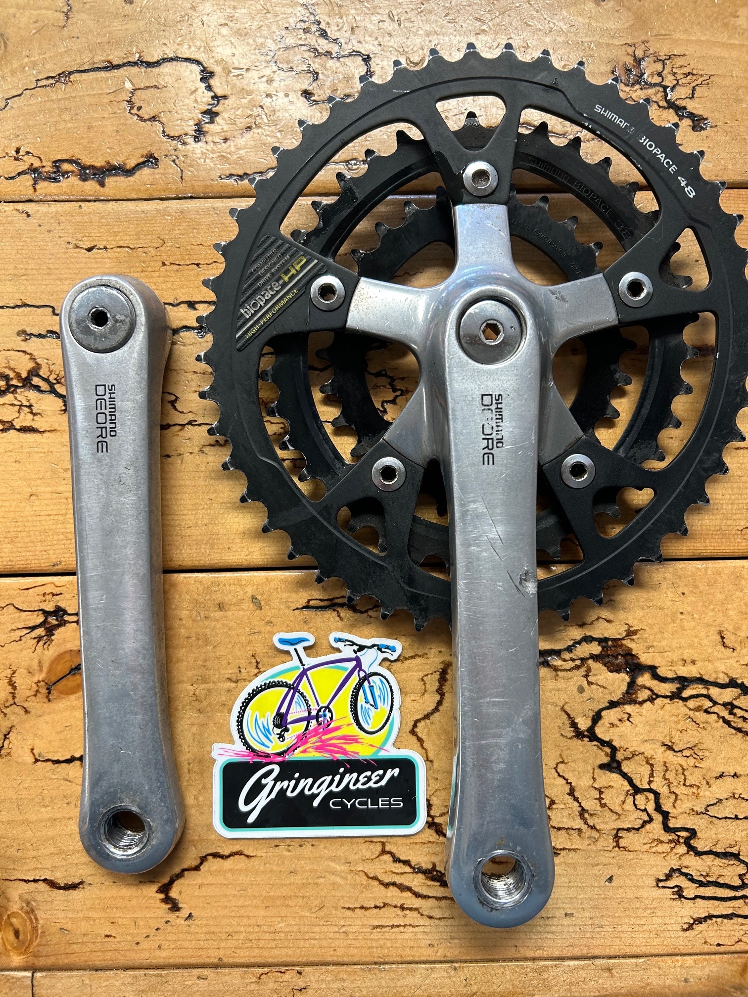 Shimano Deore FC-Mt60 48/38/28 170mm Crankset - Gringineer Shimano Deore FC-Mt60 48/38/28 170mm Crankset - Gringineer