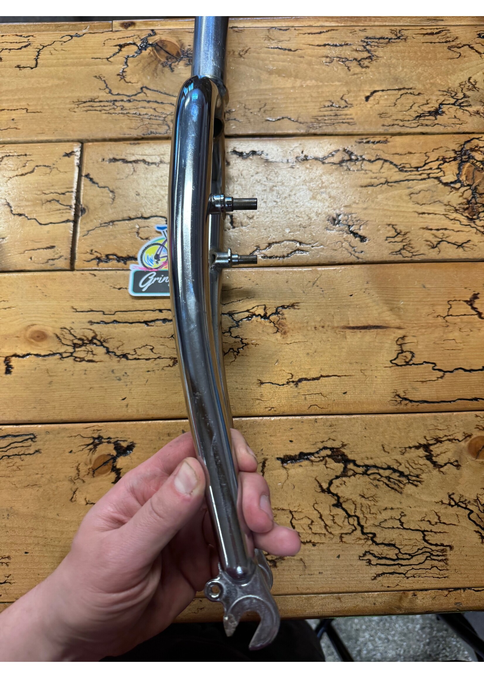 Chrome 1 1/4 Inch Threaded 26 Inch Steel Fork