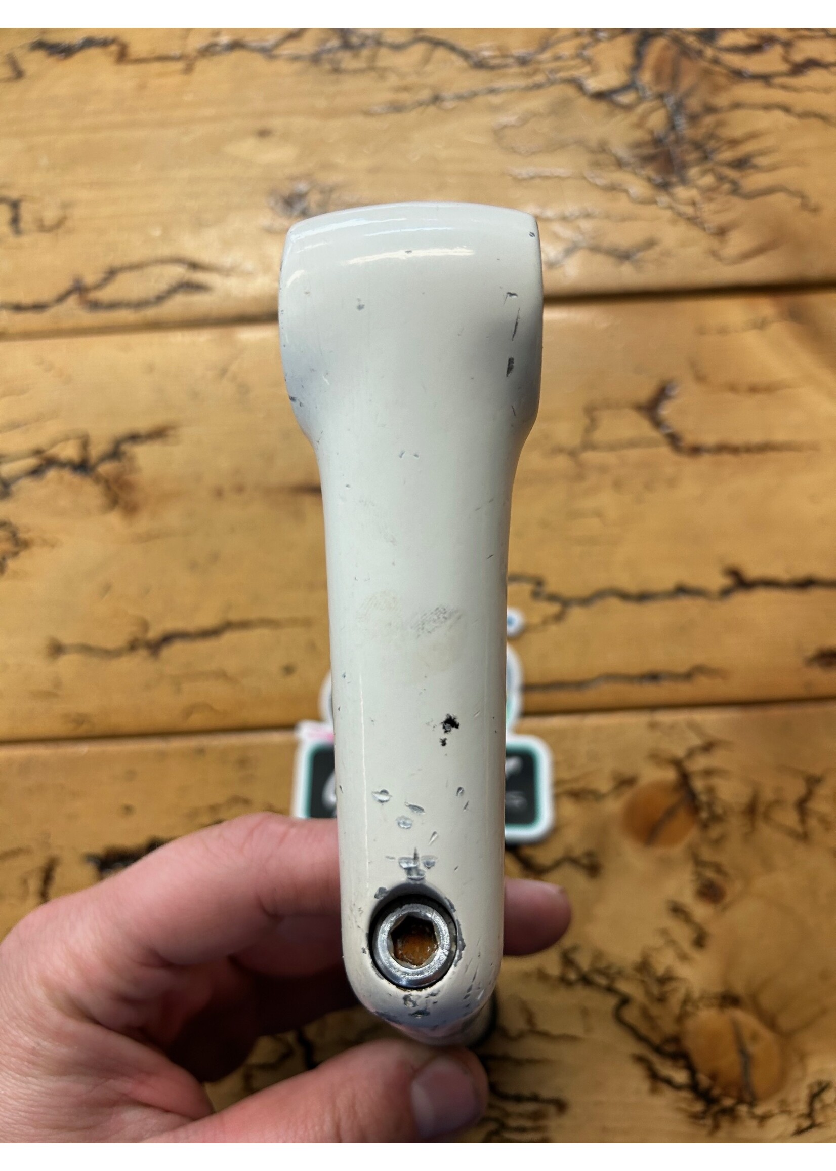 White 90mm 1 Inch Quill Stem With Roller