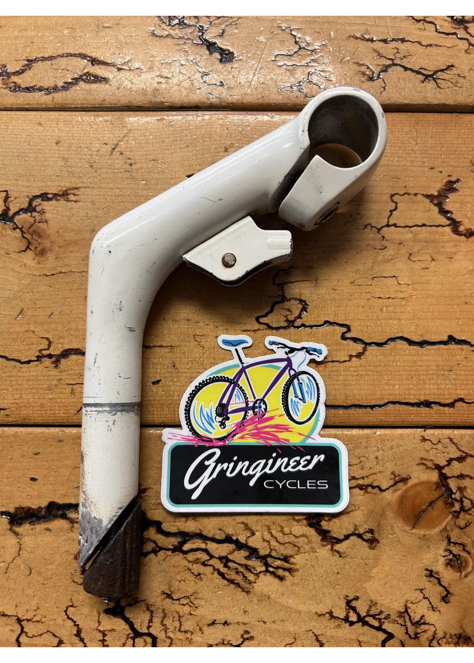White 90mm 1 Inch Quill Stem With Roller