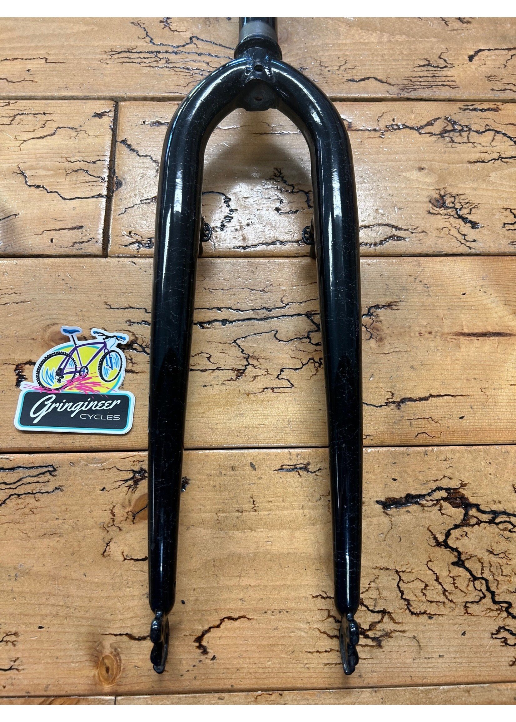 Black And White Splattered 1 Inch 26" Steel Threaded Fork