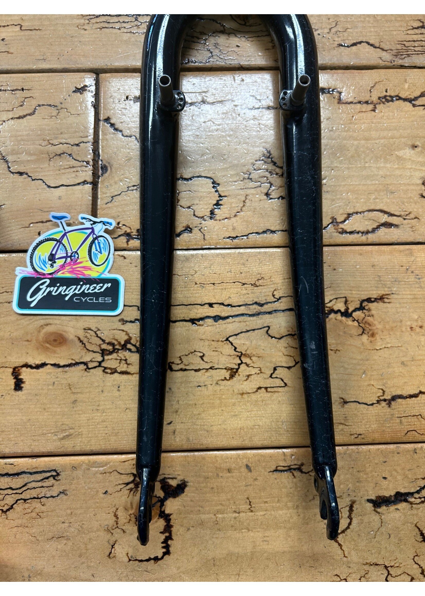 Black And White Splattered 1 Inch 26" Steel Threaded Fork