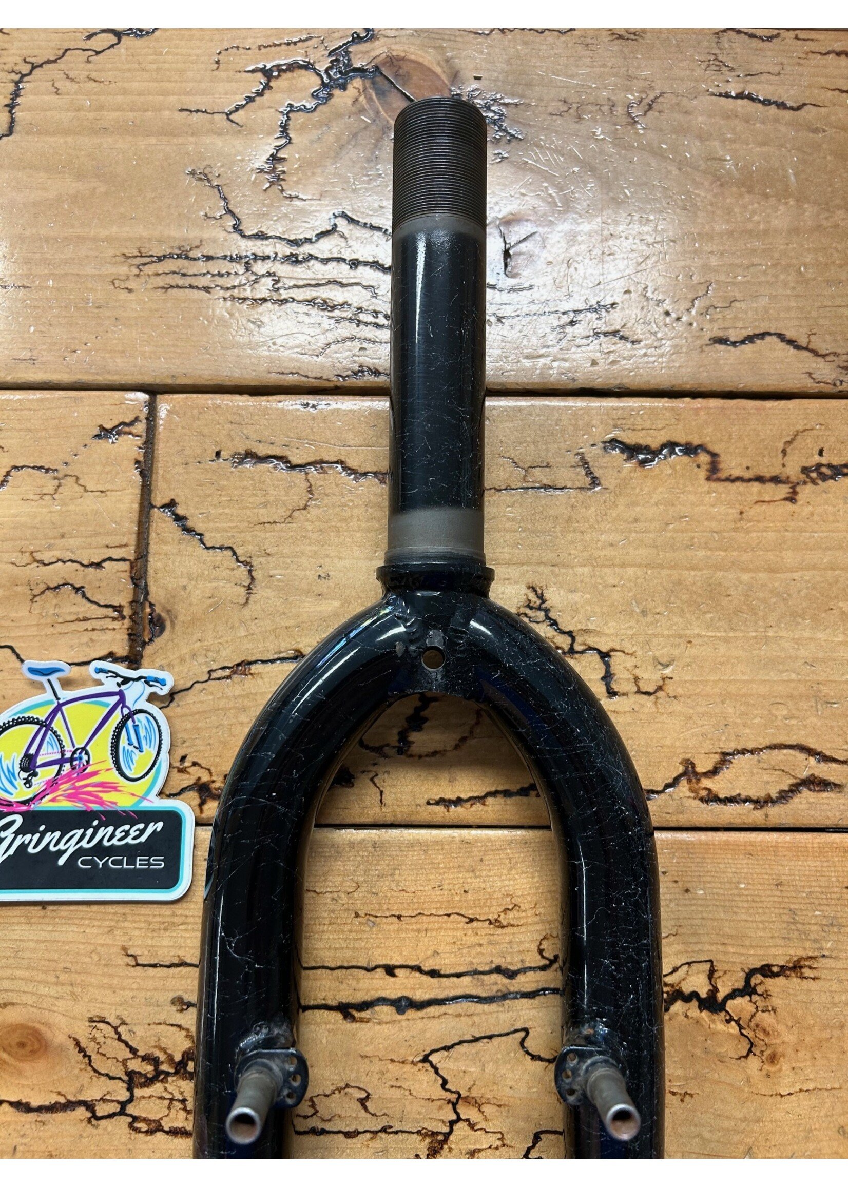 Black And White Splattered 1 Inch 26" Steel Threaded Fork