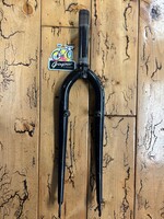 Black And White Splattered 1 1/8 Inch 26" Steel Threaded Fork