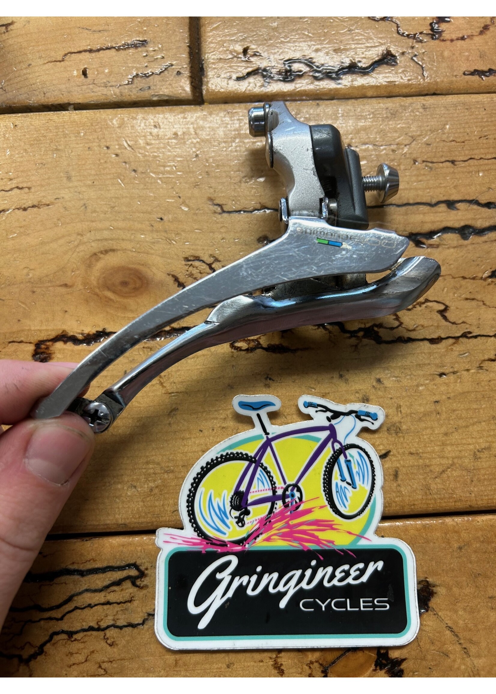 SHIMANO Shimano 600 Tri Color FD-6401 Braze On Bottom Pull Front Derailleur