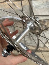 SHIMANO DEORE XT HB-M737、ARAYA RB-17 前後 Vintage Araya RM-17 32-Spoke Silver Aluminum 26