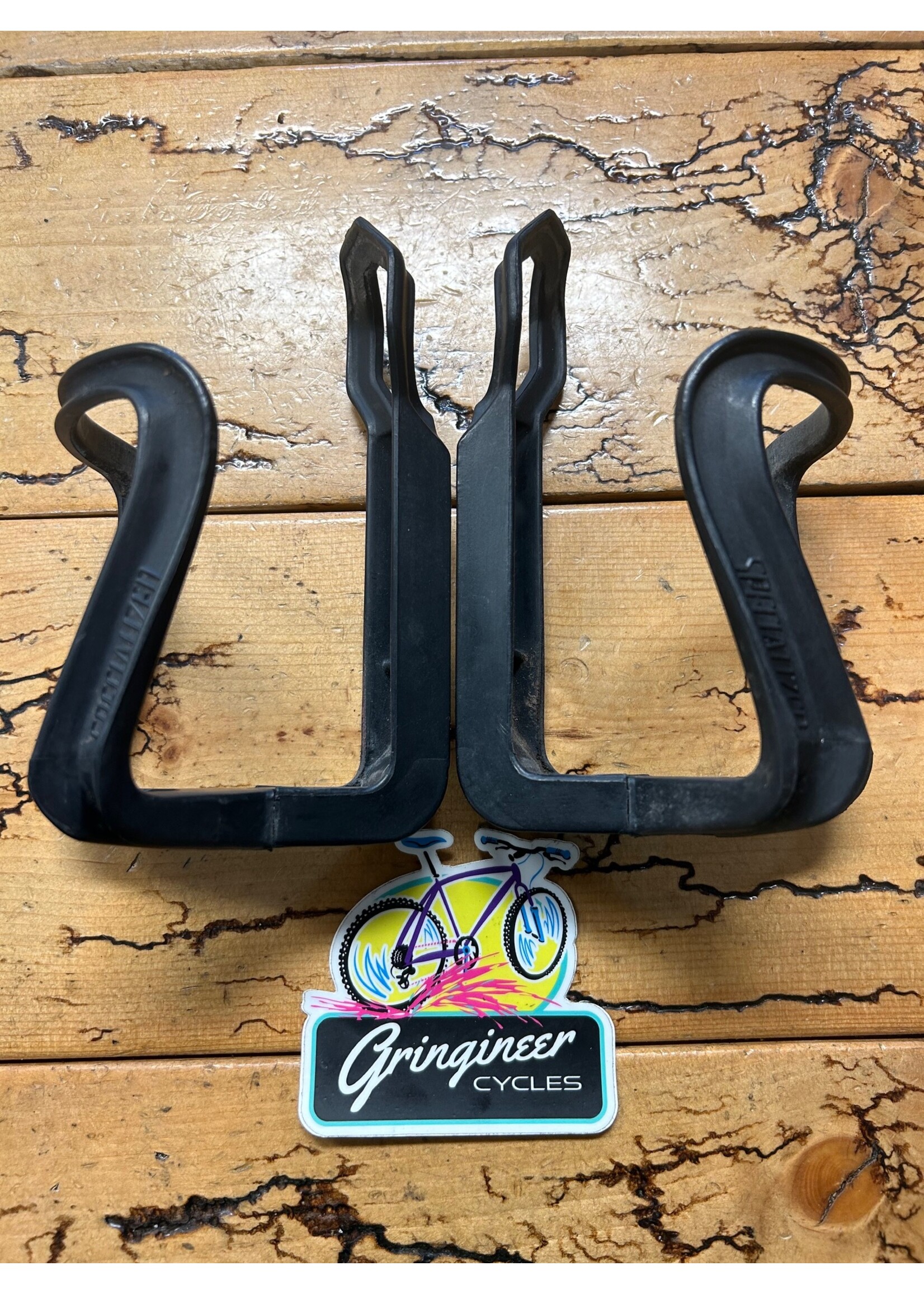 Specialized Specialized Black Vintage Plastic Water Bottle Cages Set Of 2