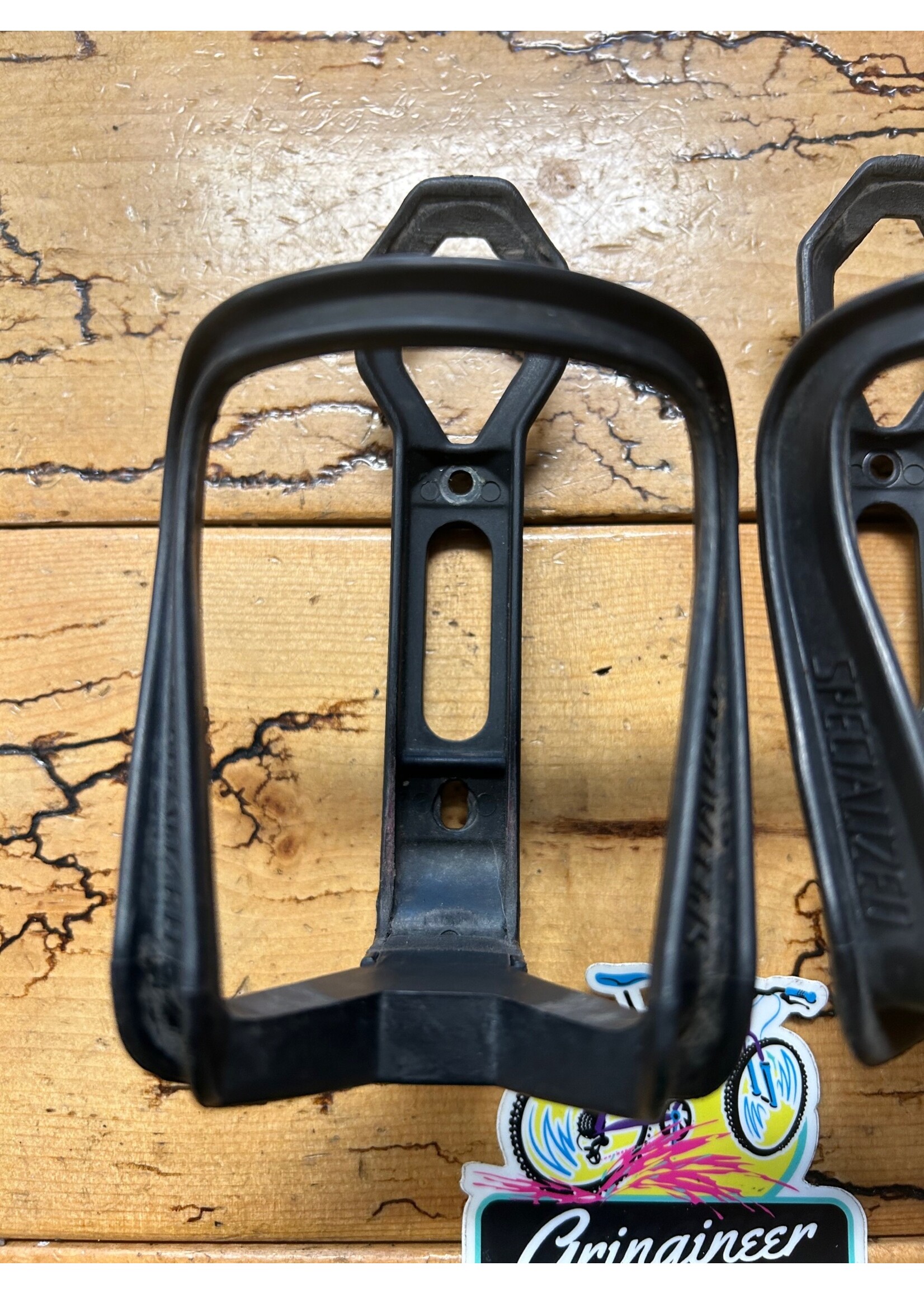 Specialized Specialized Black Vintage Plastic Water Bottle Cages Set Of 2