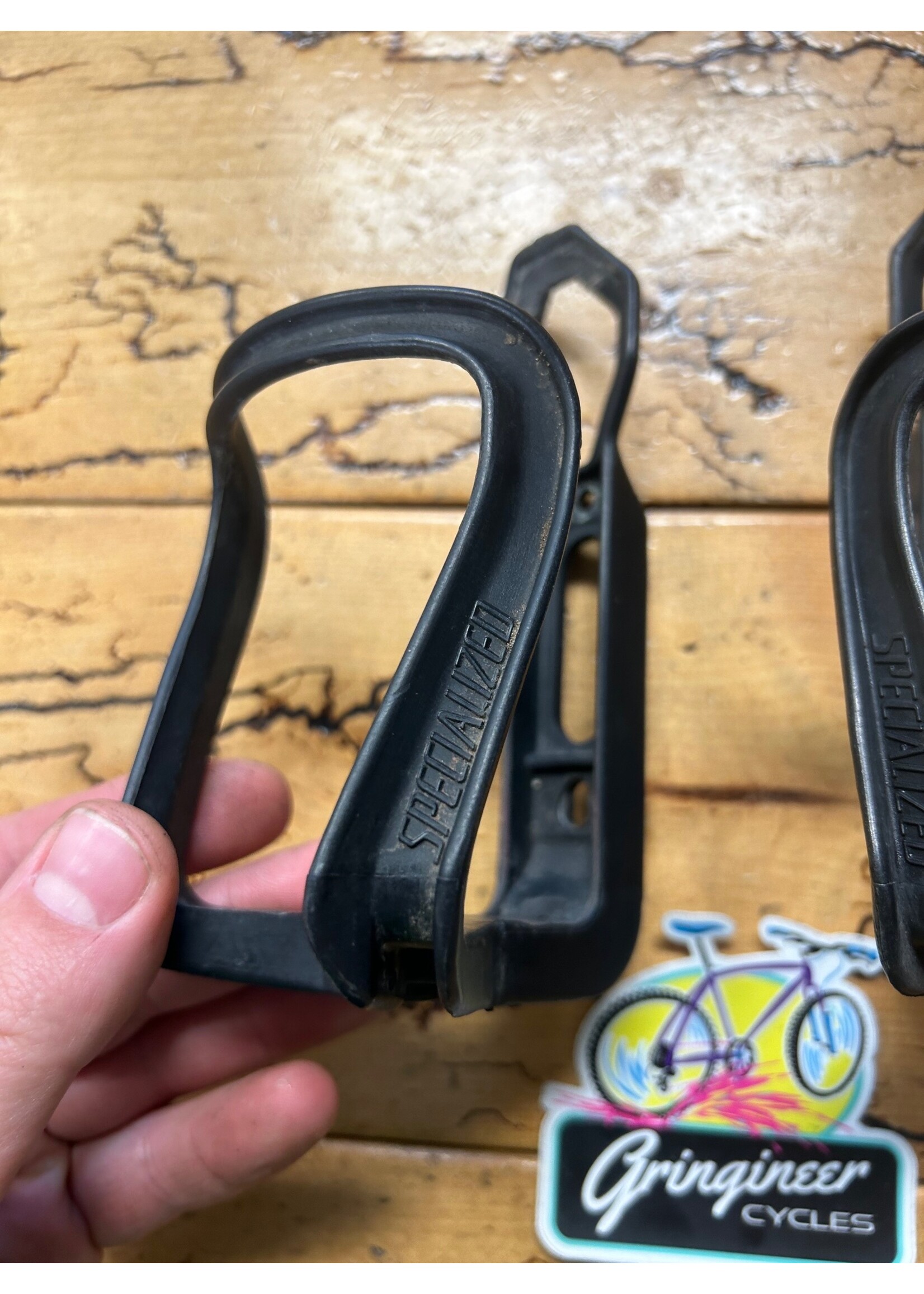 Specialized Specialized Black Vintage Plastic Water Bottle Cages Set Of 2