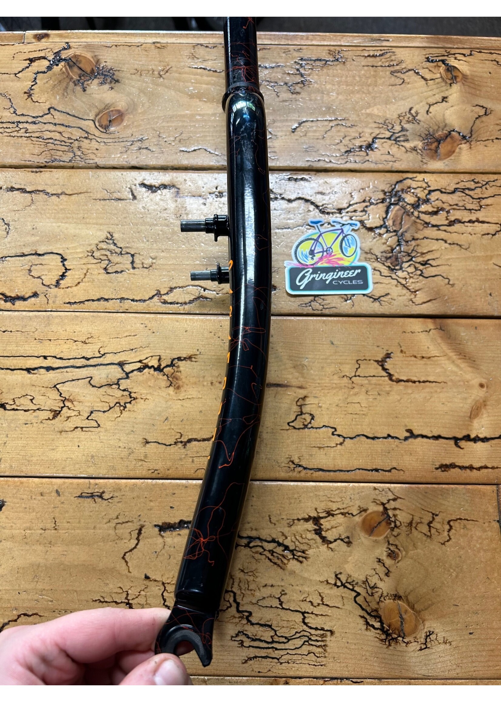 Schwinn Schwinn Paramount Black Orange Splatter MTB 1 1/8 Threaded 26" Fork
